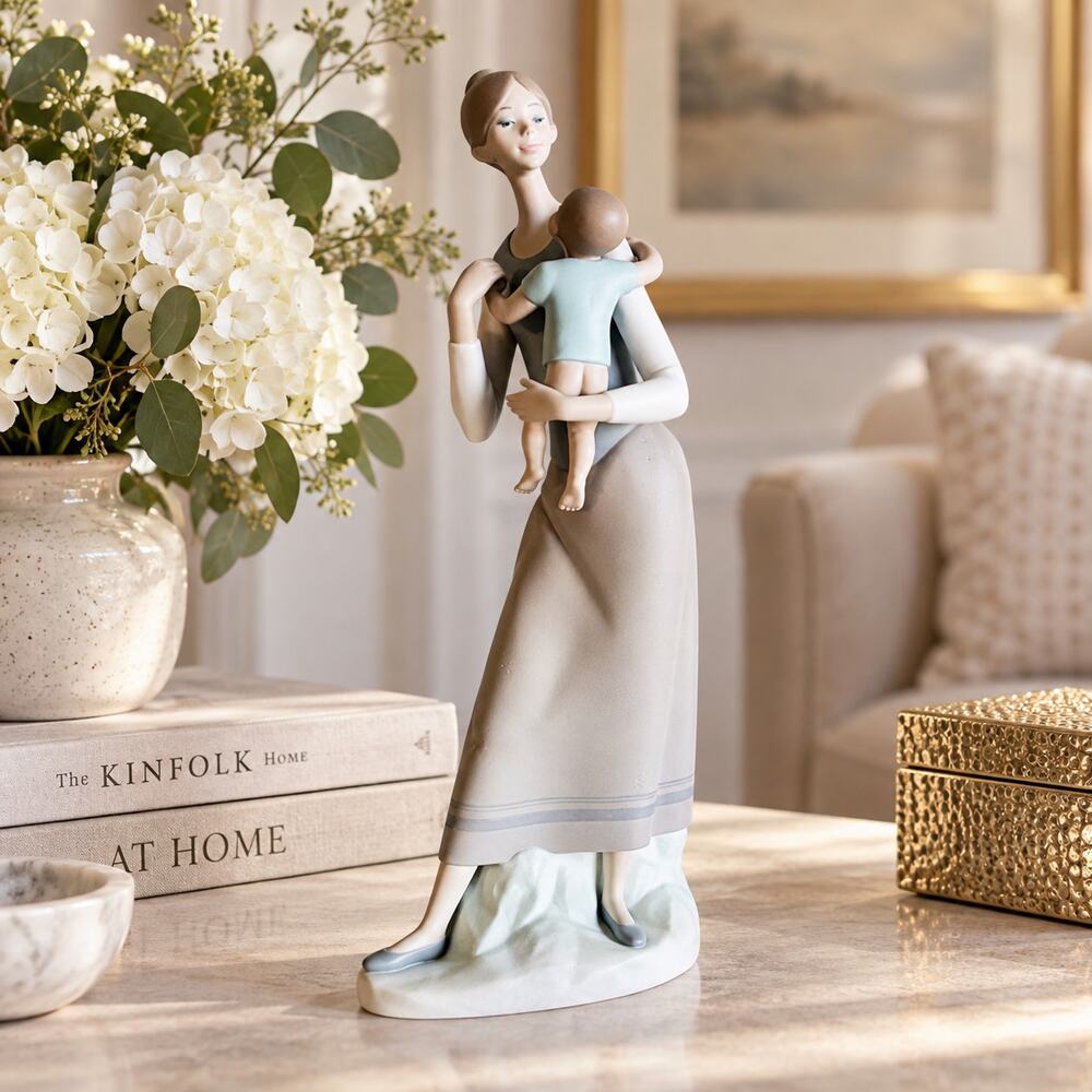 Lladro #4701 Mother & Child Matte Porcelain Figurine 14" Spain